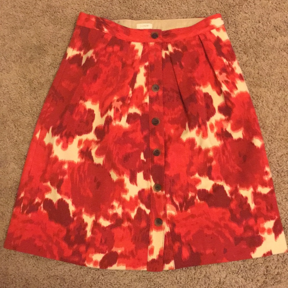 GORGEOUS J. Crew Floral Flare Skirt
